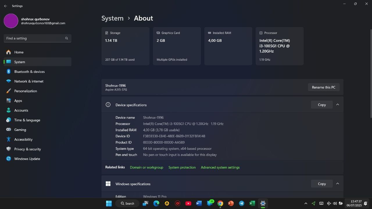 Acer Aspire 3 core !3  1 oy grantiya