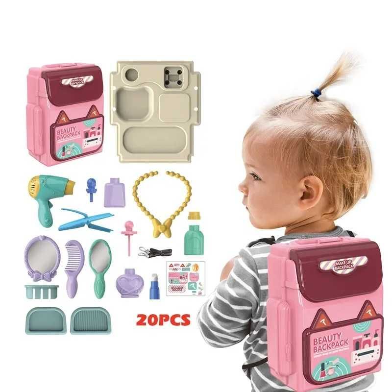Мини козметична раница играчка за грим 20 части за момичета