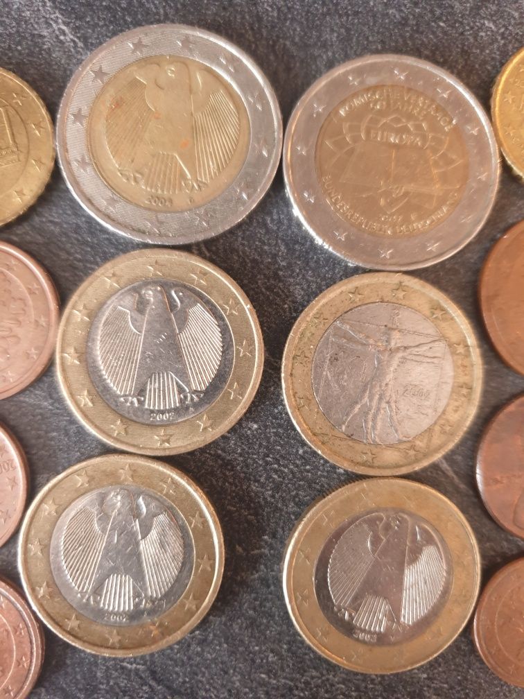 Monede vechi an 2002-2007  ,1€,2€ ,1 cent,2 centi ,5,10 centi, pentru