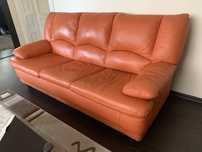 Set Canapea Extesibila cu 2 Fotolii piele - Mobexpert