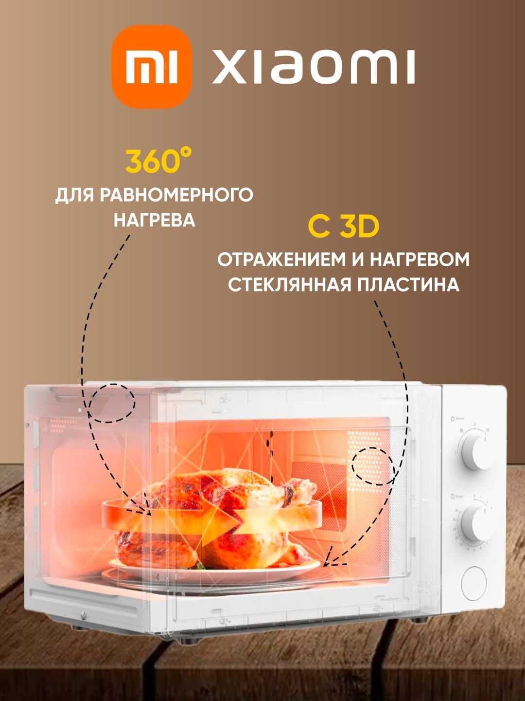 Микроволновая печь Xiaomi Microwave Oven Global версия, 20 л белый