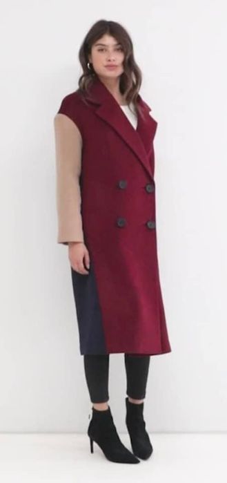 Елегантно дамско палто ASOS трицветно