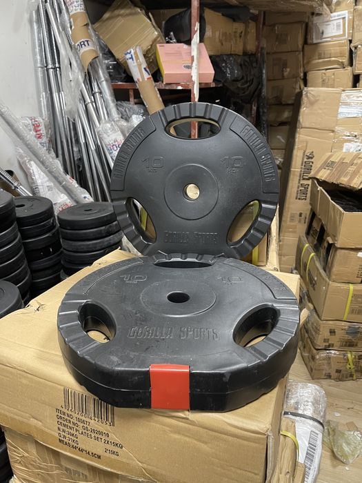 Discuri haltera 2x10 kg=20 kg. 10 kg+10 kg=20 kg noi cu grip maner