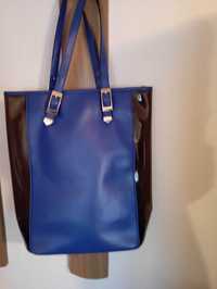 Дамска синя голяма чанта