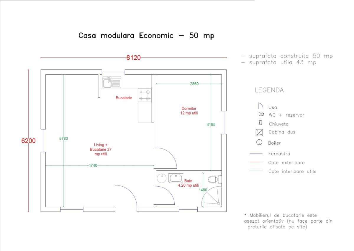 Casa Modulara, Garaje Auto, Containere din panou sandwich termoizolant
