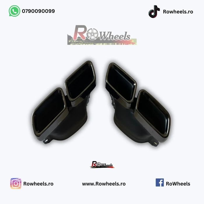 Ornamente tobe Tips evacuare Mercedes AMG S class E class C class W222 W212 W218 W205 W223 black chrome