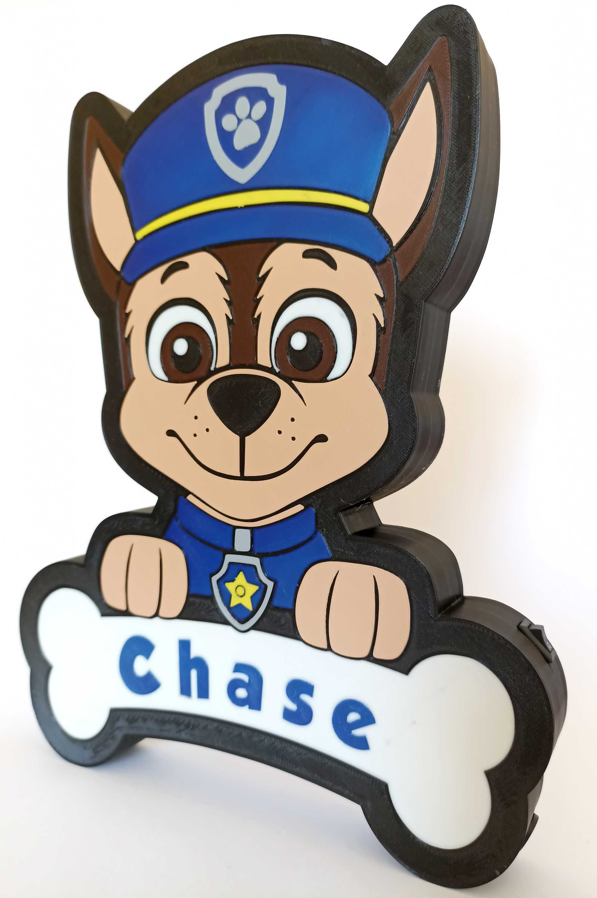 Нощна лампа за деца с герой от Пес Патрул (PAW Patrol) - Chase/Чейс