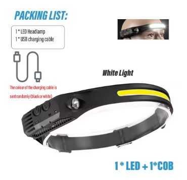 Челник №4060-1 индукционен COB LED челник с вградена батерия, USB