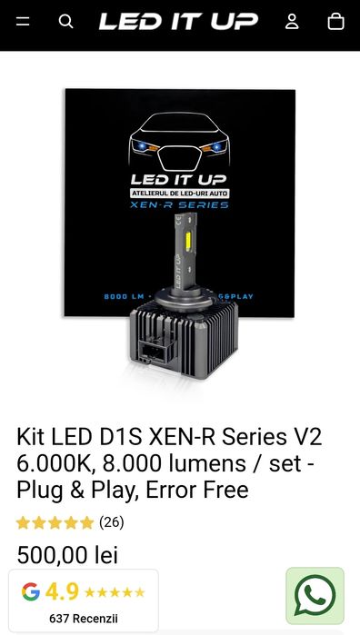 Led it up D1S, leduri D1S, Bi-Xenon, PASSAT B6, VAG, D1S