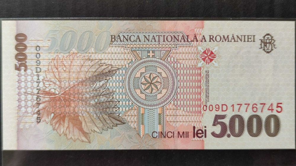 Colectie bancnote romanesti UNC; 1.000; 2.000; 5.000; 10.000 Lei