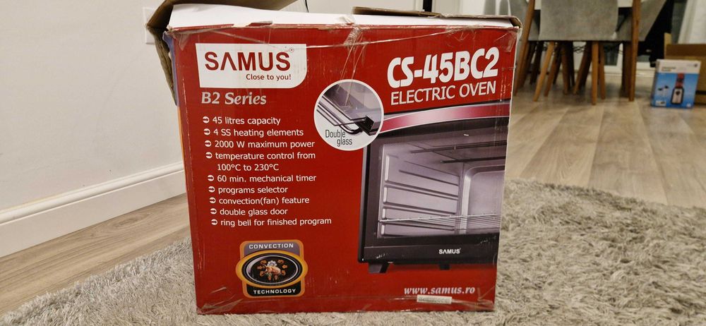 Cuptor electric SAMUS CS-45BC2, 2000W, 45L, Convectie.
