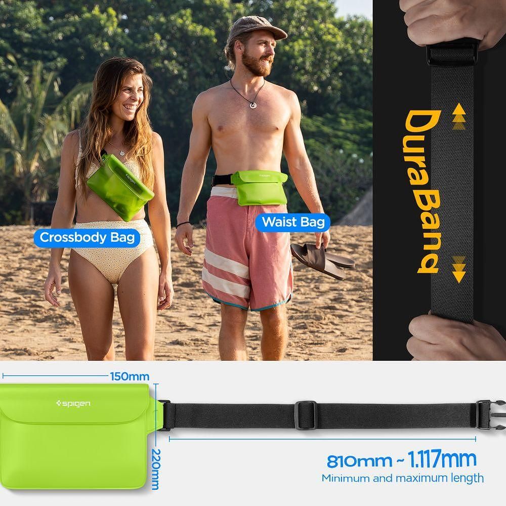 Универсална водоустойчива чанта spigen a620 cactus green 2 pack