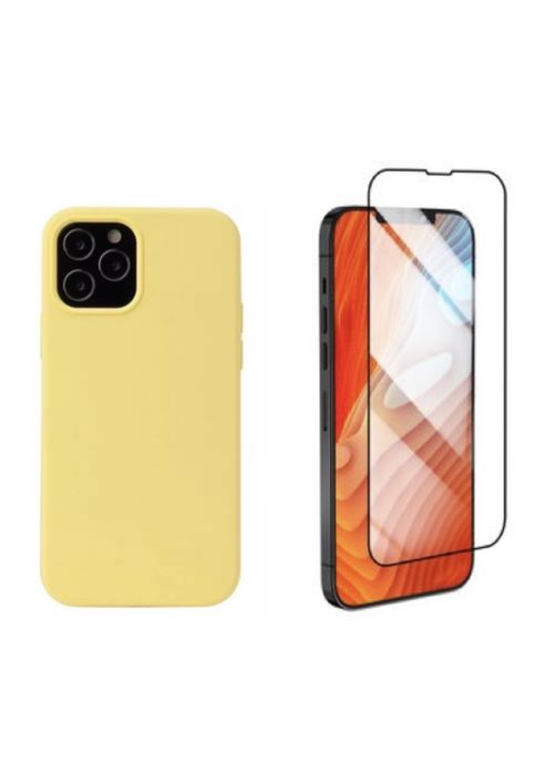 Husa Glow Alcantara si Folie Sticla Iphone 13/14/15/16E MINI PRO MAX
