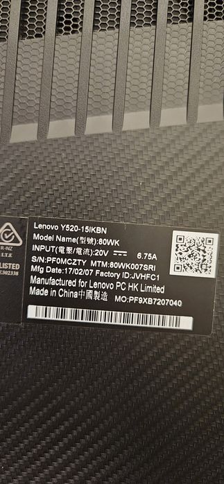 Laptop Lenovo Y520 de gaming