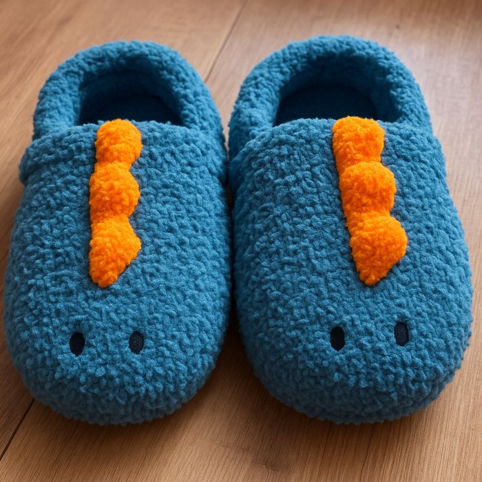 Papuci de copii caldurosi de casa dinozaur