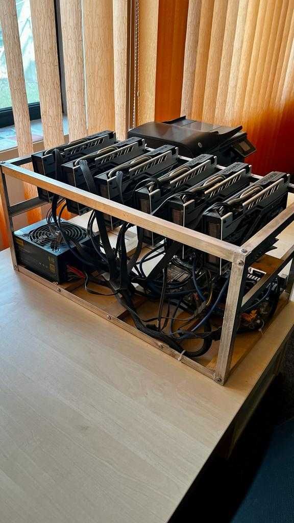 Rig mining 6 X Sapphire RX 570 Nitro 8 Gb 187 Mh/ 25 buc