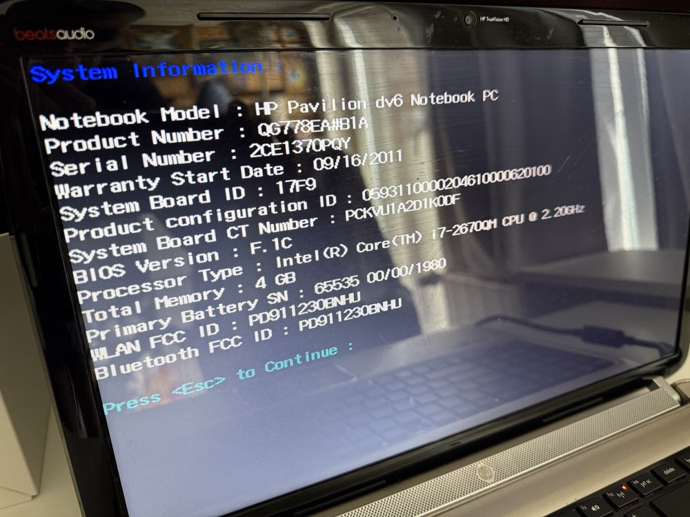 Лапроп HP Pavillion DV6 i7