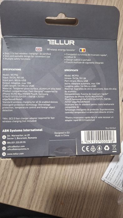 Incarcator wireless Tellur nou