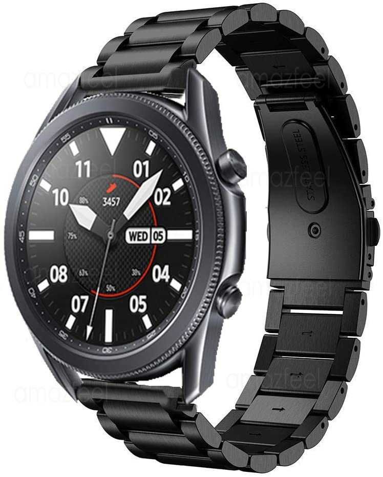 Curea 22mm metalica + piele Samsung Galaxy Watch Active 2 Watch 42mm 3