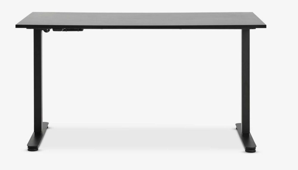 Birou reglabil SVANEKE 140x70 cm, alb/antracit
