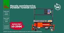 Nacela semielectrică Power Tower Duo - pe stoc și gata de utilizat