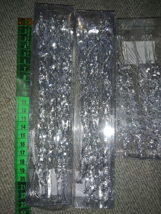 Сосульки и стразы для ёлки и декора помещений