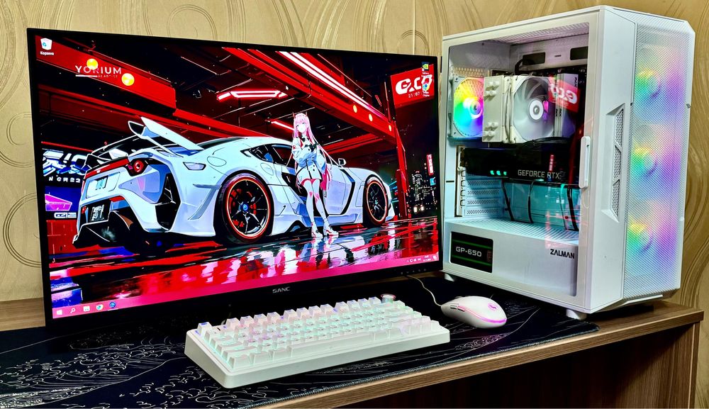 Мощный Игровой Компьютер с Монитором 240 герц 27 дюймов ВЕСЬ КОМПЛЕКТ