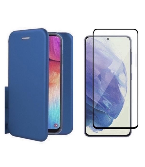 Flip Case Leather Style + Folie Sticla Samsung A13/A34/A54/A55/A56/A36