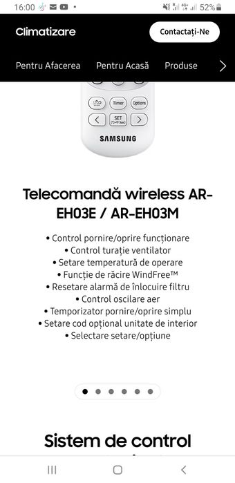 Telecomanda samsung aer conditionat AR-EH03E Ar-EH03M