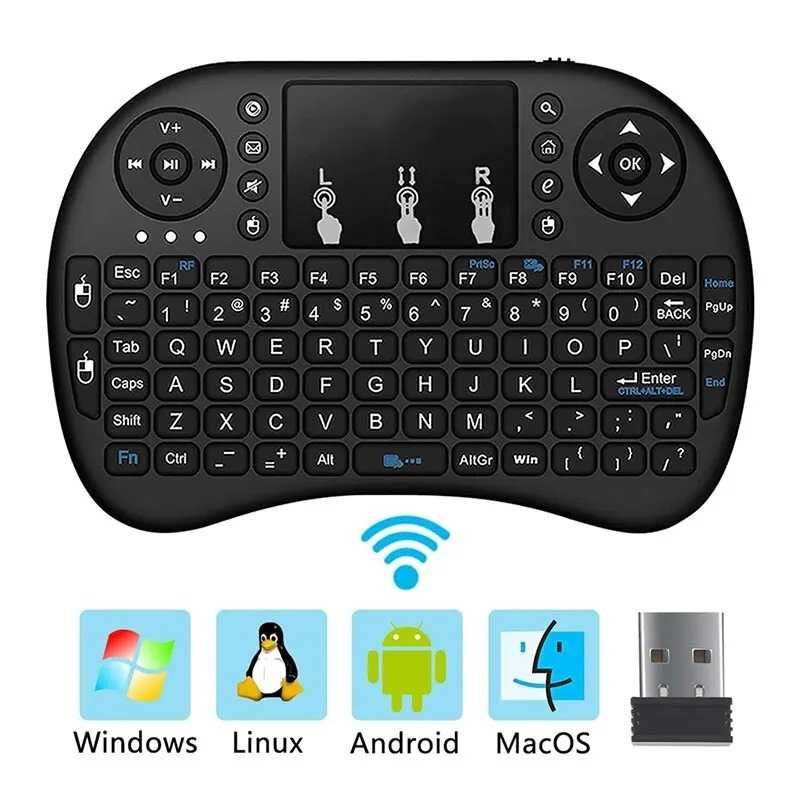 Tastatură Fără Fir  pentru Android TV și PC Wireless cu Touchpad