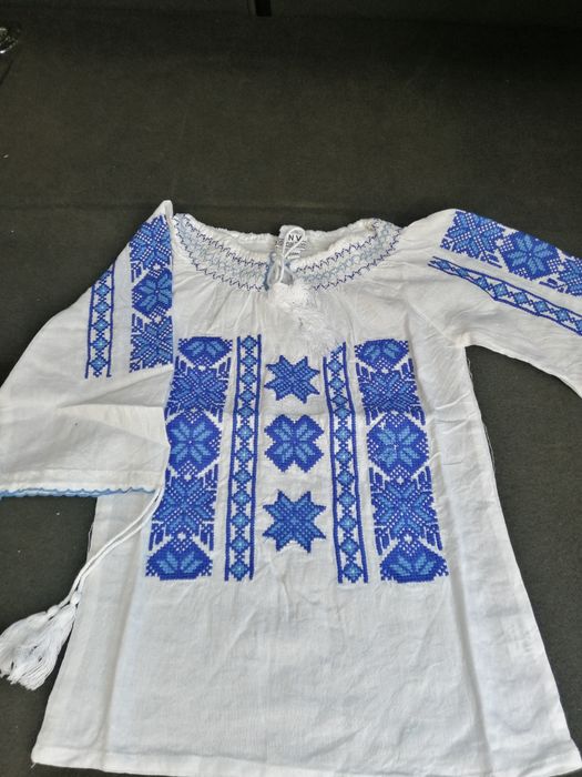 Ie fetițe motive tradiționale din bumbac de la 0-16 anișori.