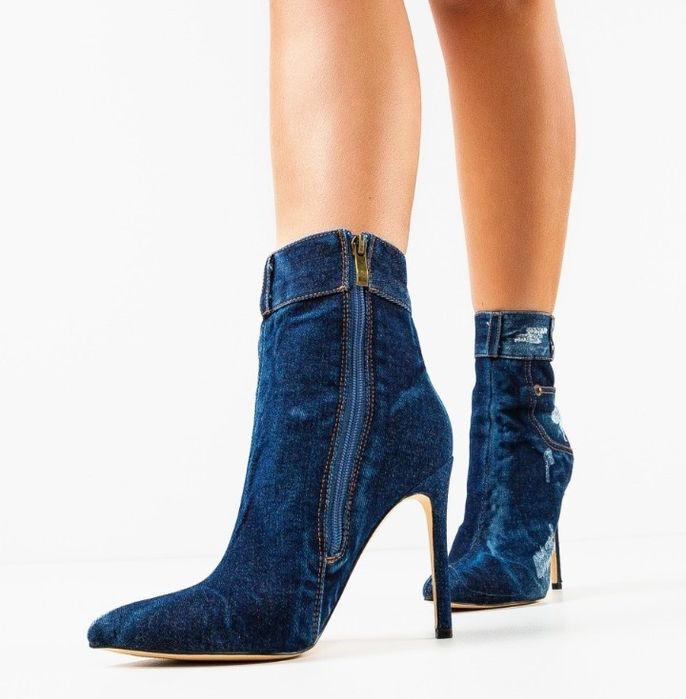 Botine elegante jeans,super model, noi,cutie