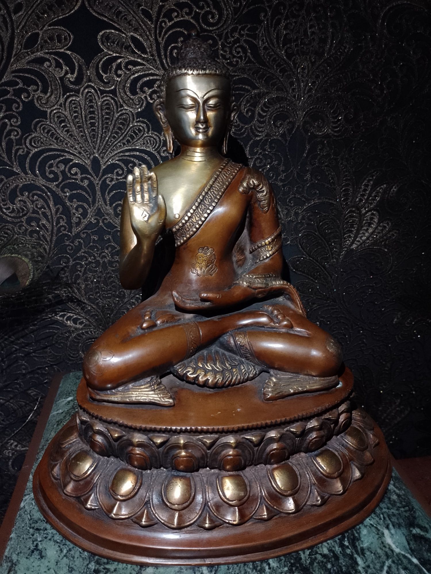 Sculptura de dimensiuni impresionante piesa colecție Buddha din bronz