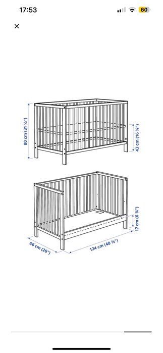 Vand Patut Ikea nou + saltea+ protectie laterala