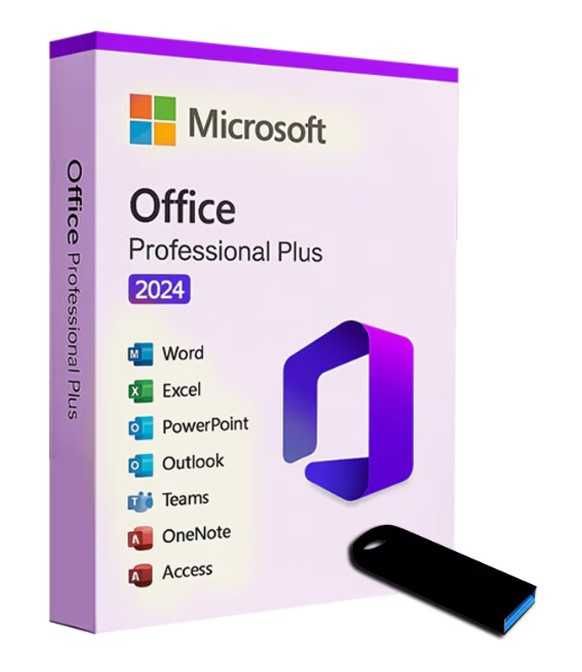 Office 2024 Pro Plus – Pachet Complet, Licenta Permanenta, Memorie USB