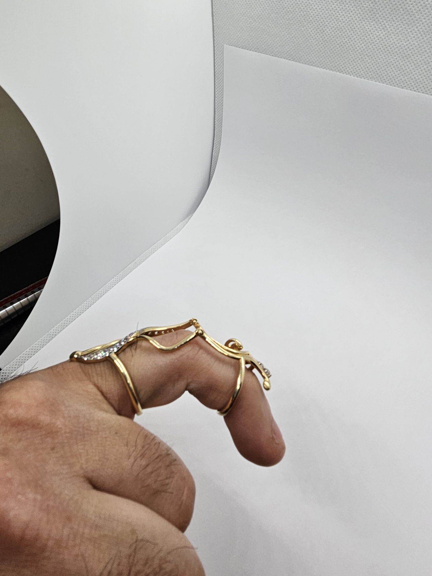 Vand inel din aur 14 k model deosebit