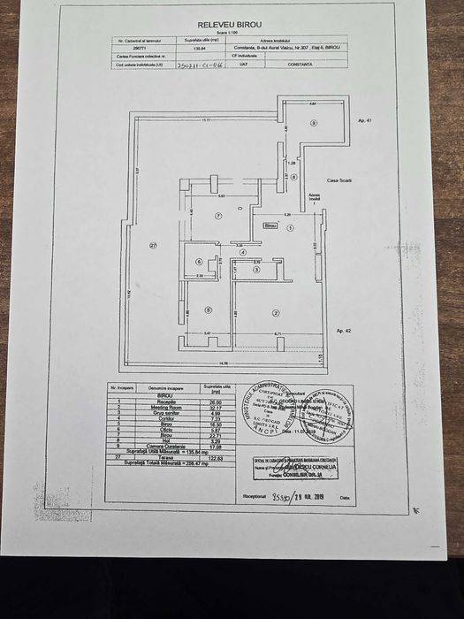 Inchiriez birou penthouse,et.6 Constanta,Bdul Aurel Vlaicu,zona Mava