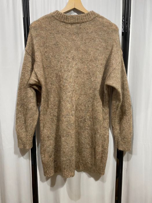 Пуловер от мохерна смес H&M в цвят тъмен камел