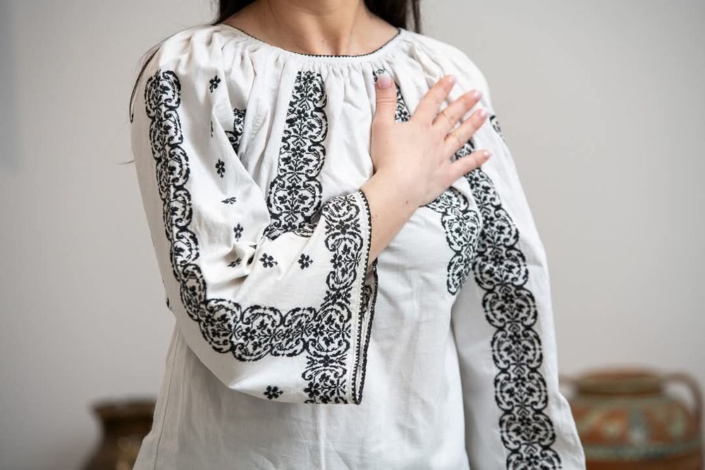 Cămașă populară/ie/tradițional/cusut manual/handmade