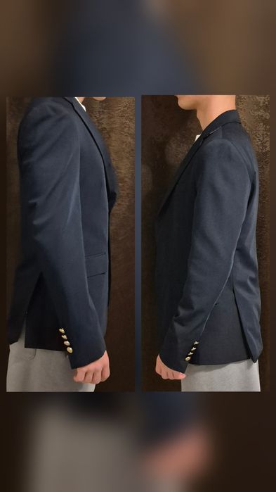 Sacou elegant bărbătesc Owen bleumarin, aproape nou, mărimea S (purtat