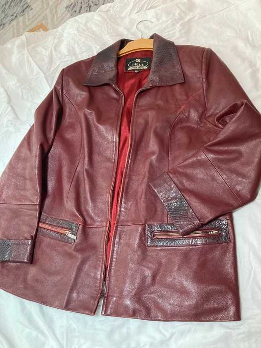 Haina din piele, XL, stare foarte buna, fermoarul necesita schimbare