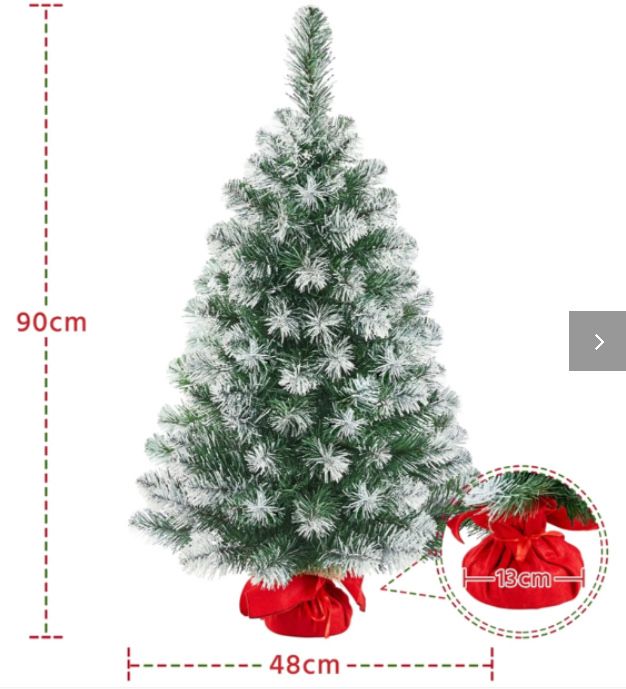 Изкуствени Коледни елхички със сняг в различни размери