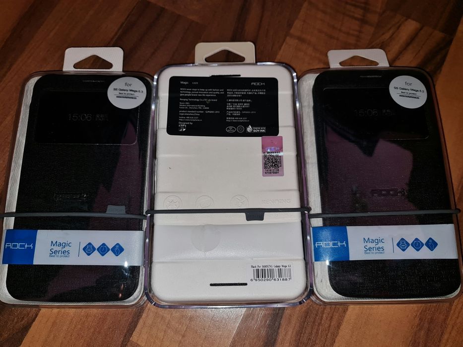 Husa flip originala Rock S View Cover Samsung Galaxy Mega 6.3"