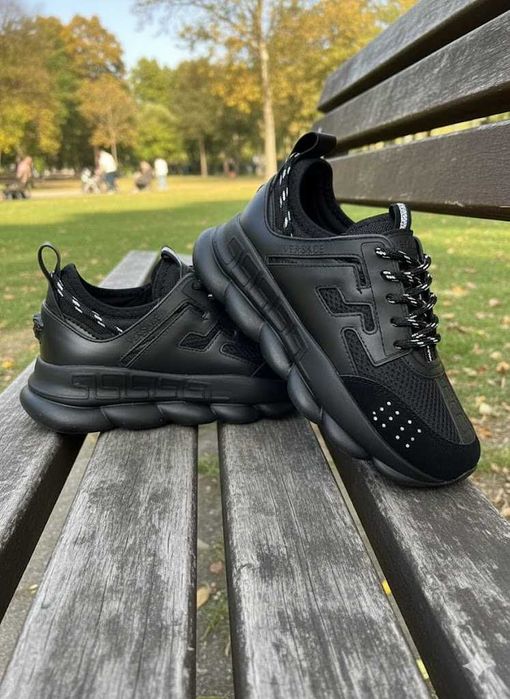 Adidasi Versace Chain Reaction Negru - Adidasi Unisex