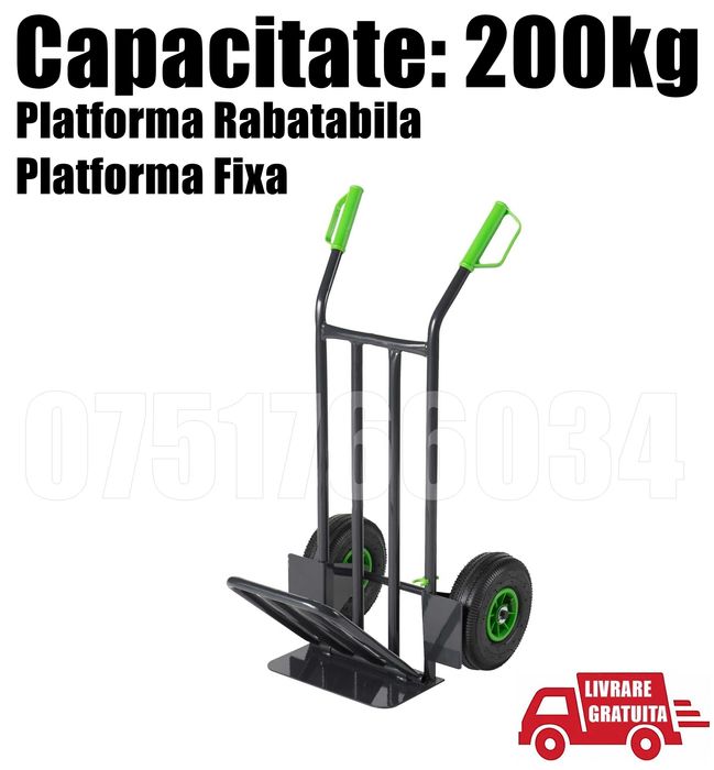 Liza Carucior Platforma Rabatabila 200kg Saci Butoi LivratGratuit TM