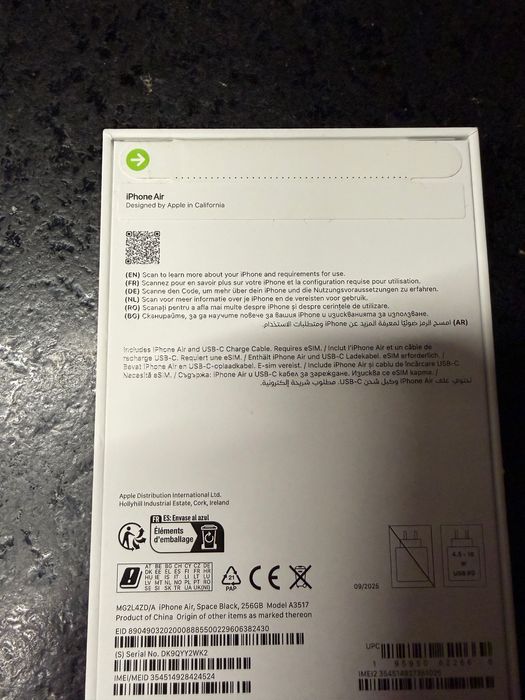 Iphone air 17 256 Space black Apple