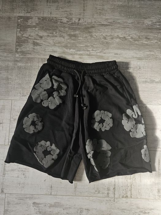 Pantaloni scurti denim tears