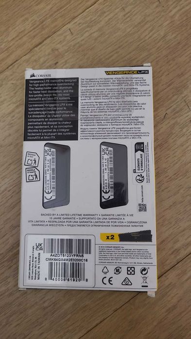 Memorie RAM Corsair Vengeance LPX Black 64GB DDR4 3200MHz CL16 Dual