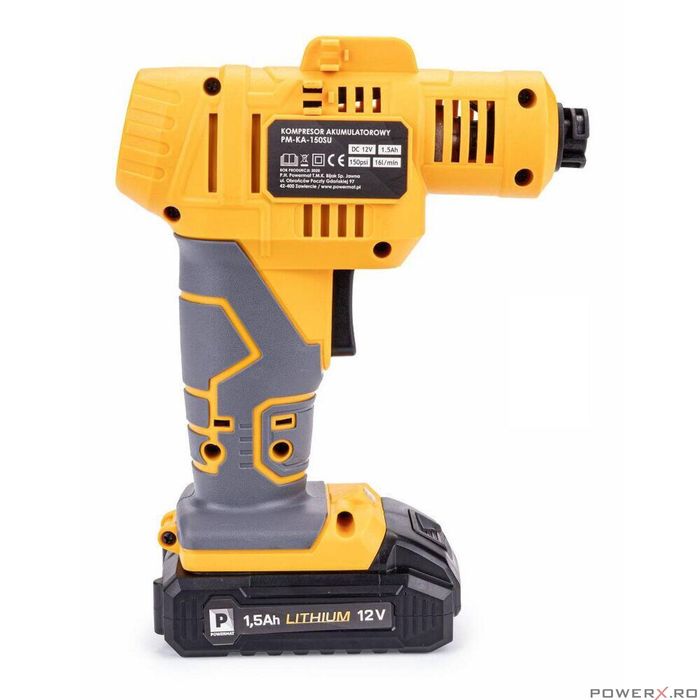 Compresor auto cu acumulator, 10 bari 16l/min 12V 1.5Ah, Powermat