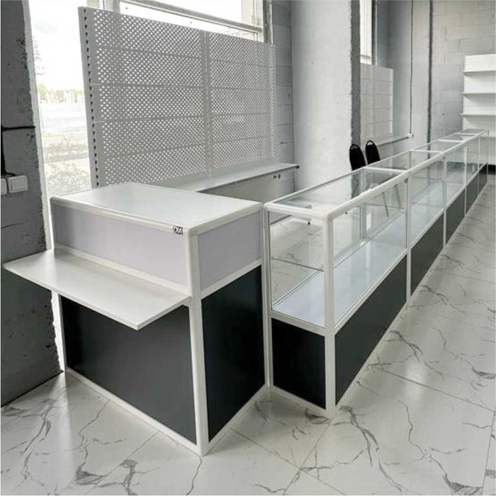 Прилавок витрина, стеклянная, metal oynaly vitrina va prilavkalar